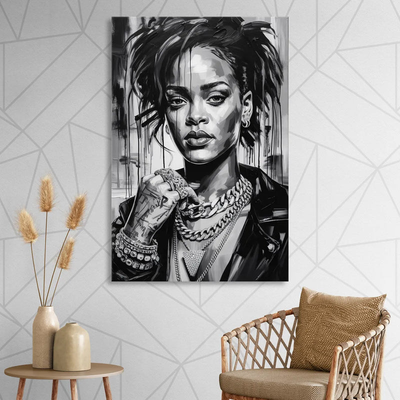 Diamond Aura Living Room - Canvas Wall Art
