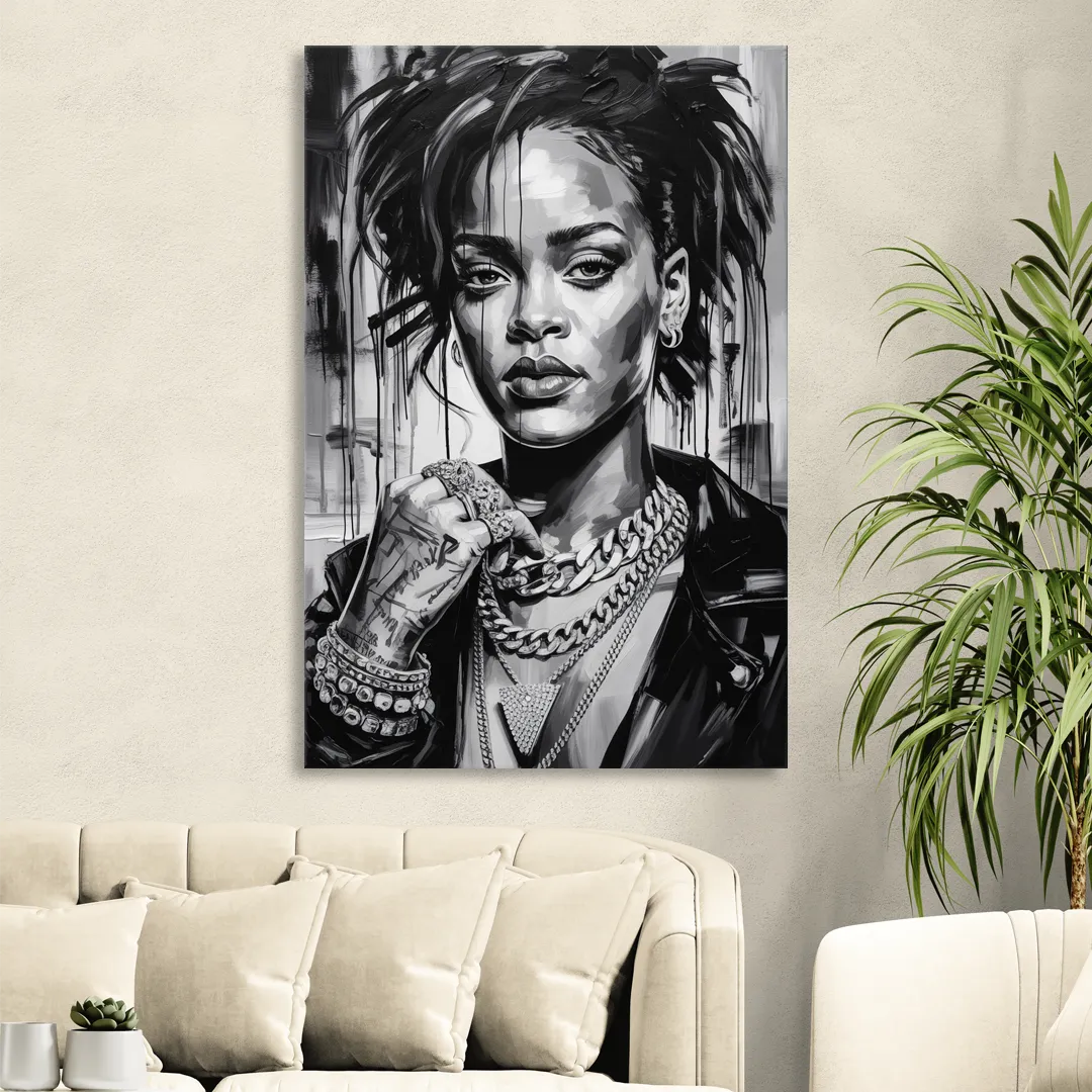 Diamond Aura Sitting Room - Canvas Wall Art