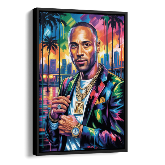 Diamond Edge Side - Black Canvas Wall Art