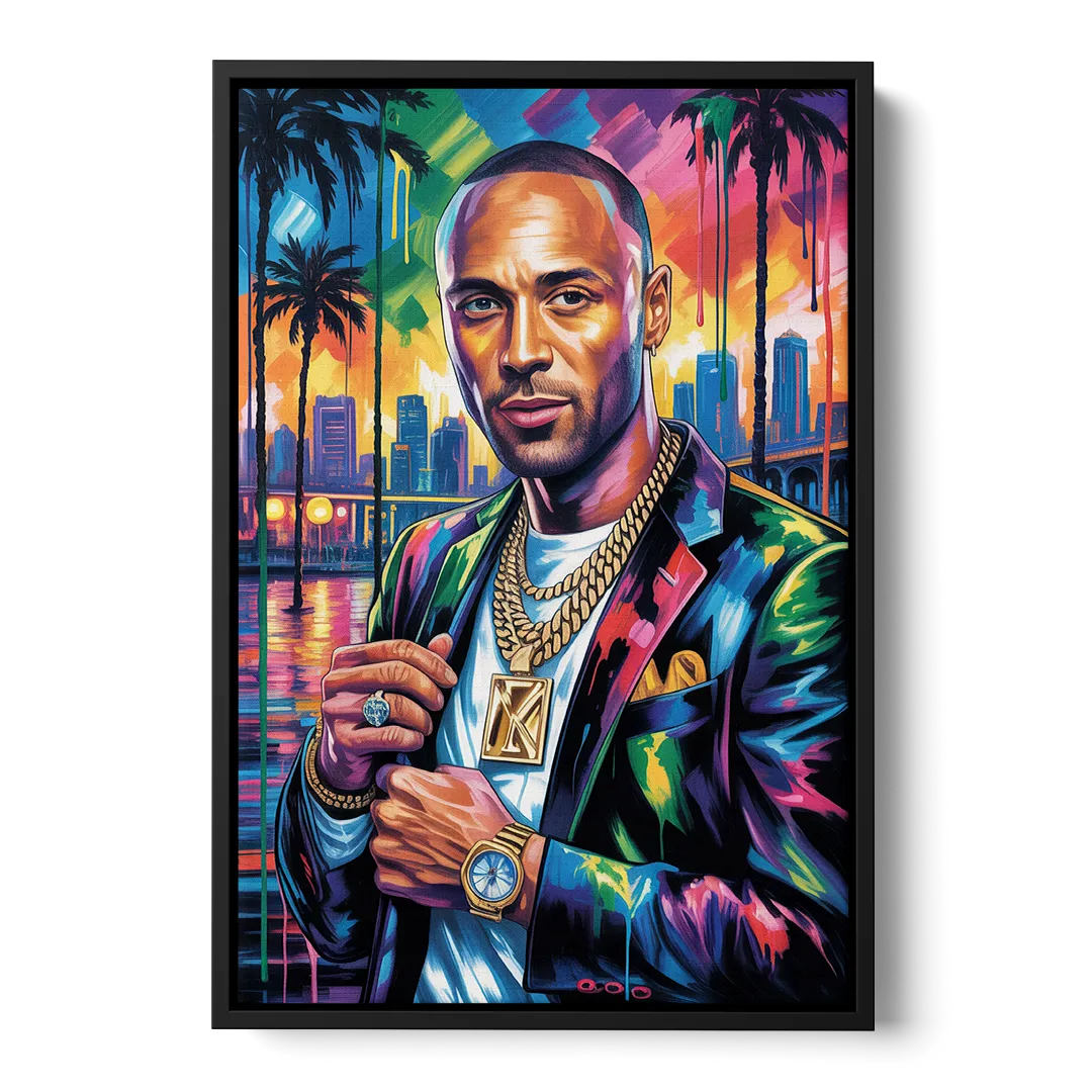 Diamond Edge - Black Frame Canvas