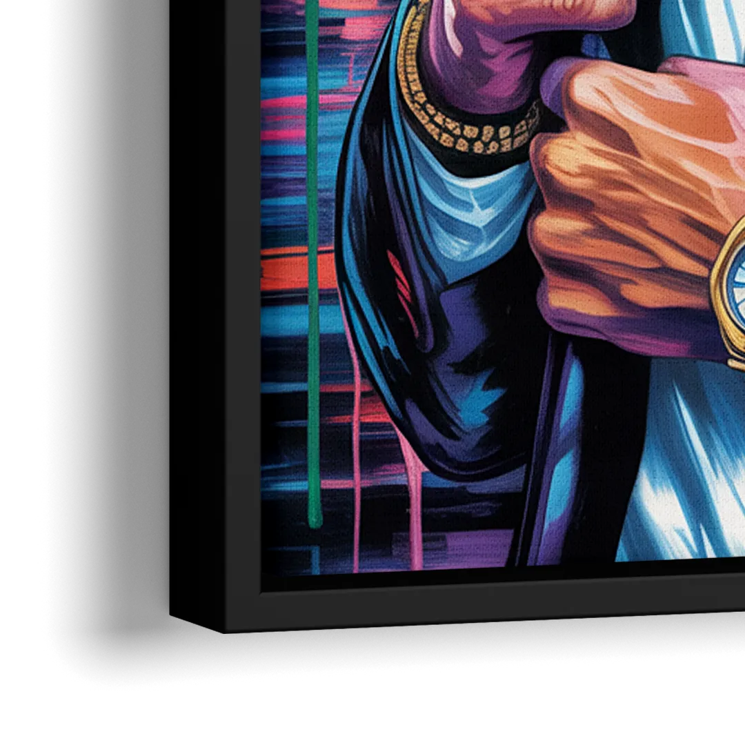 Diamond Edge - Close-Up Black Frame Canvas