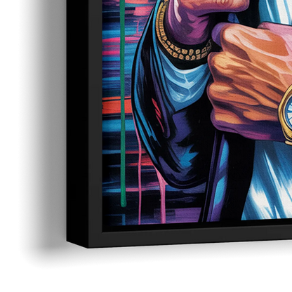 Diamond Edge - Close-Up Black Frame Canvas