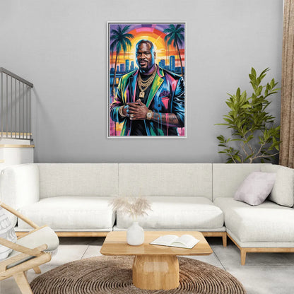 Diesel Power - Living Room White Frame Canvas