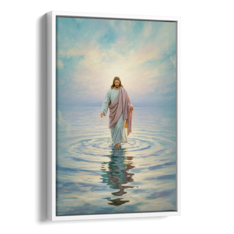Divine Christian Moment Side - White Canvas Wall Art