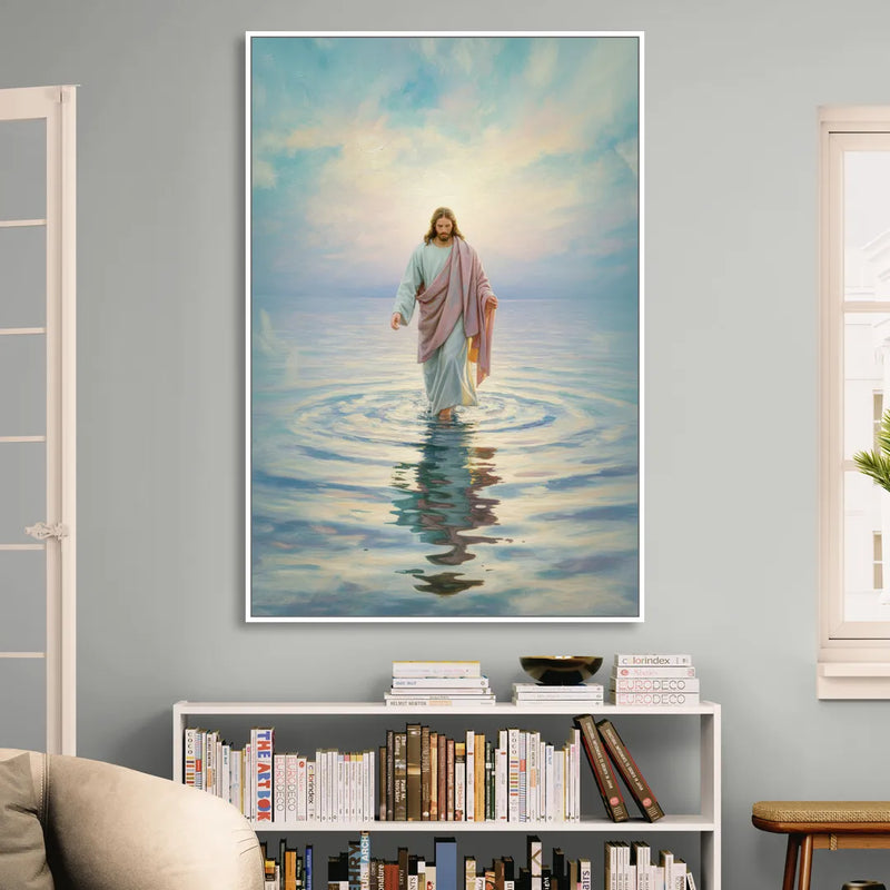 Divine Christian Moment Living Room - White Canvas Wall Art