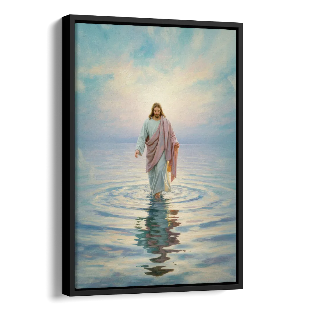 Divine Christian Moment Side - Black Canvas Wall Art