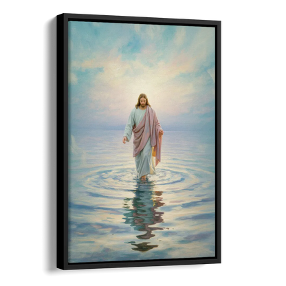 Divine Christian Moment Side - Black Canvas Wall Art