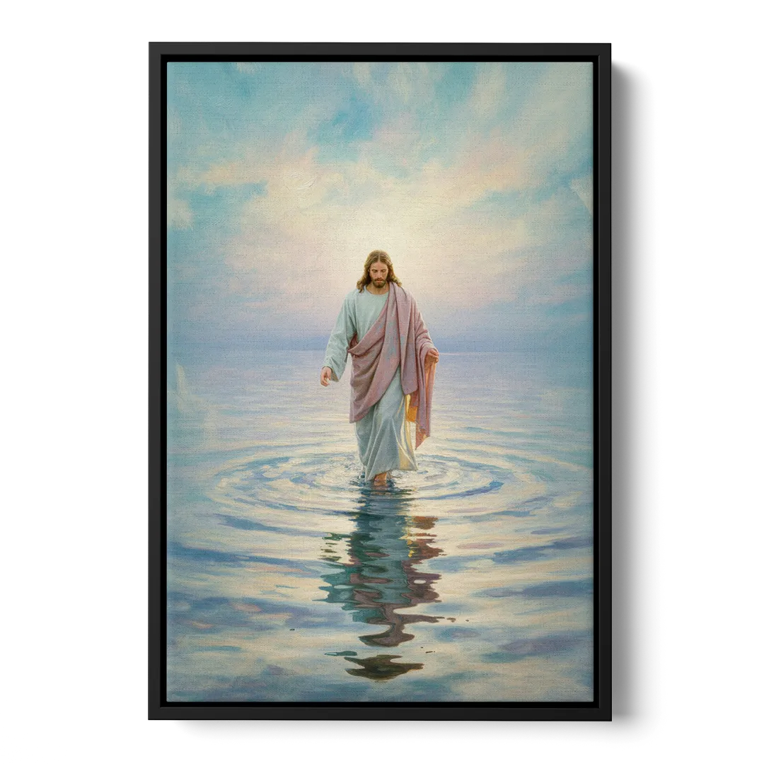 Divine Christian Moment - Black Frame Canvas