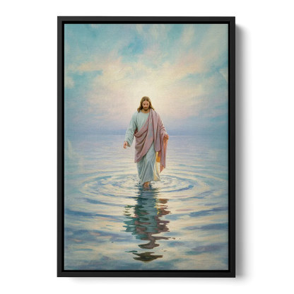 Divine Christian Moment - Black Frame Canvas