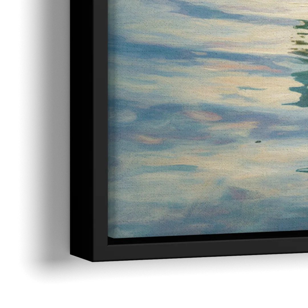 Divine Christian Moment - Close-Up Black Frame Canvas