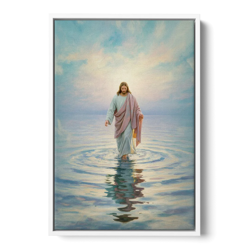 Divine Christian Moment Front - White Canvas Wall Art