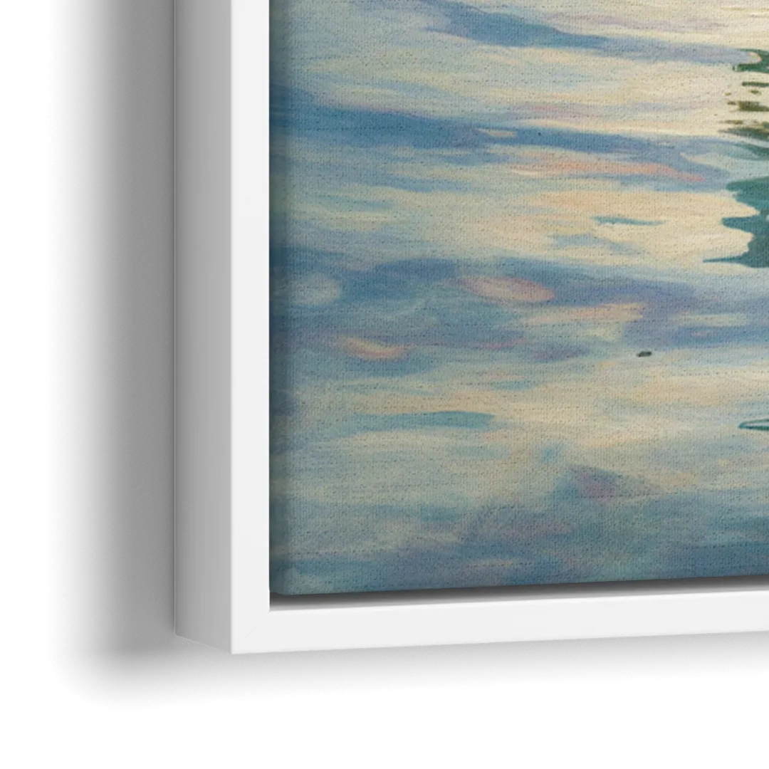 Divine Christian Moment - Close-Up White Frame Canvas