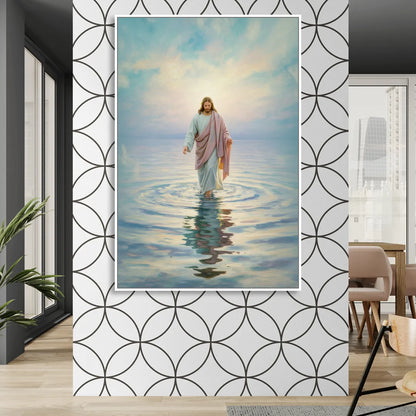 Divine Christian Moment Sitting Room - White Canvas Wall Art