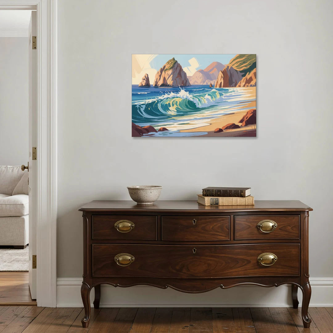 Divorce Beach Waves - Canvas Wall Art - Coffee Table - 36x24