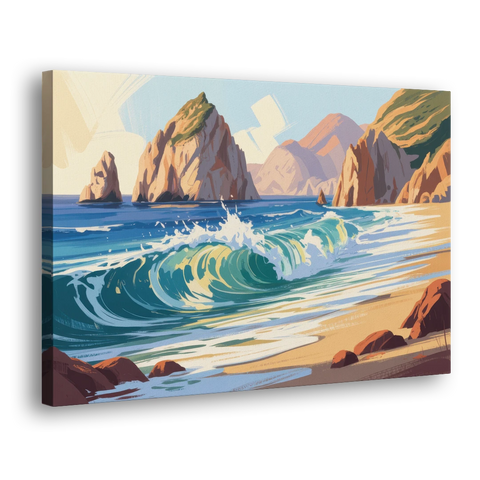Divorce Beach Waves - Canvas Wall Art - Side