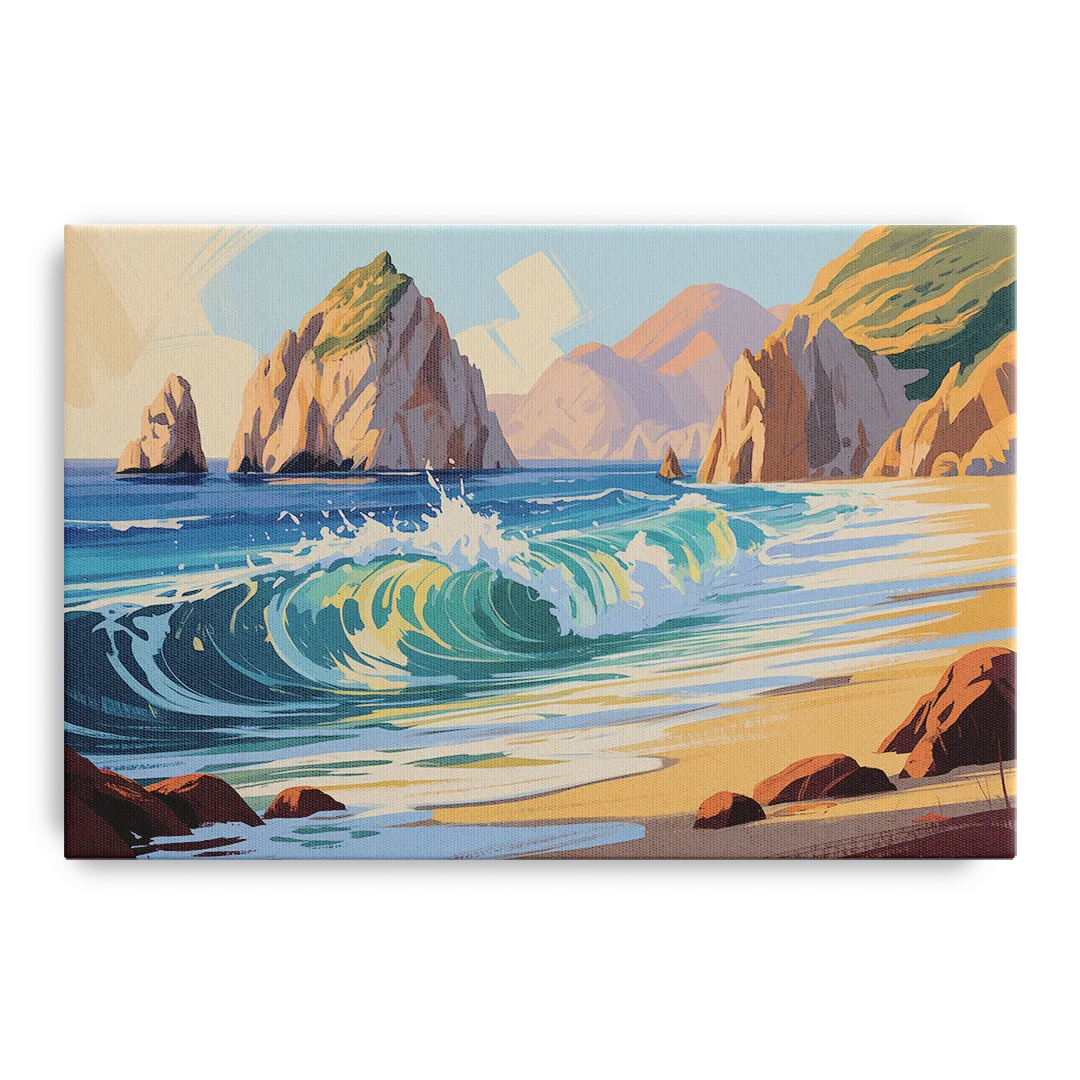 Divorce Beach Waves Front - Canvas Wall Art