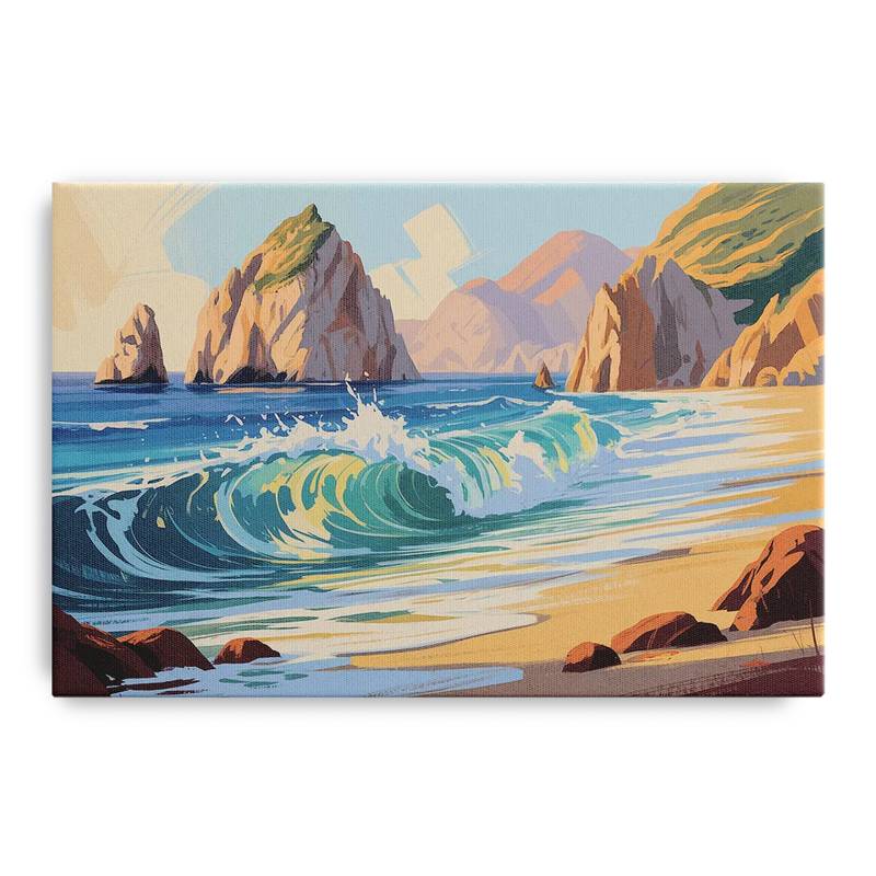 Divorce Beach Waves Front - Canvas Wall Art