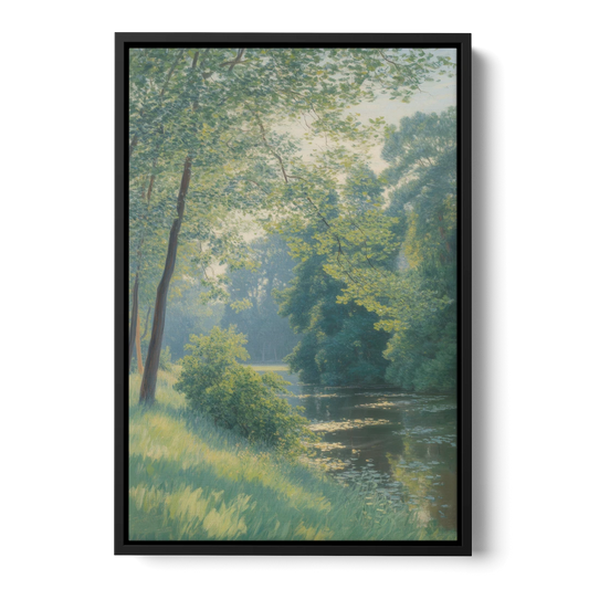 Djurgarden Serenity - Black Framed Canvas Wall Art - Front