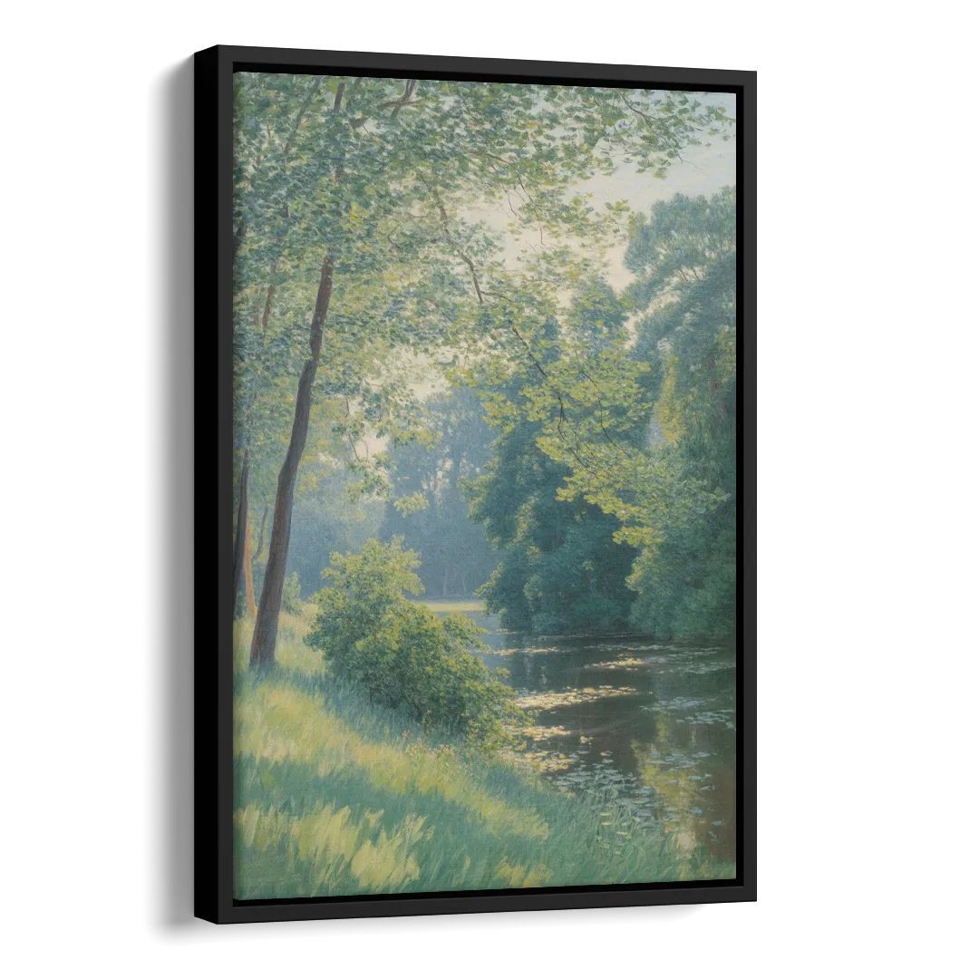Djurgarden Serenity Side - Black Canvas Wall Art