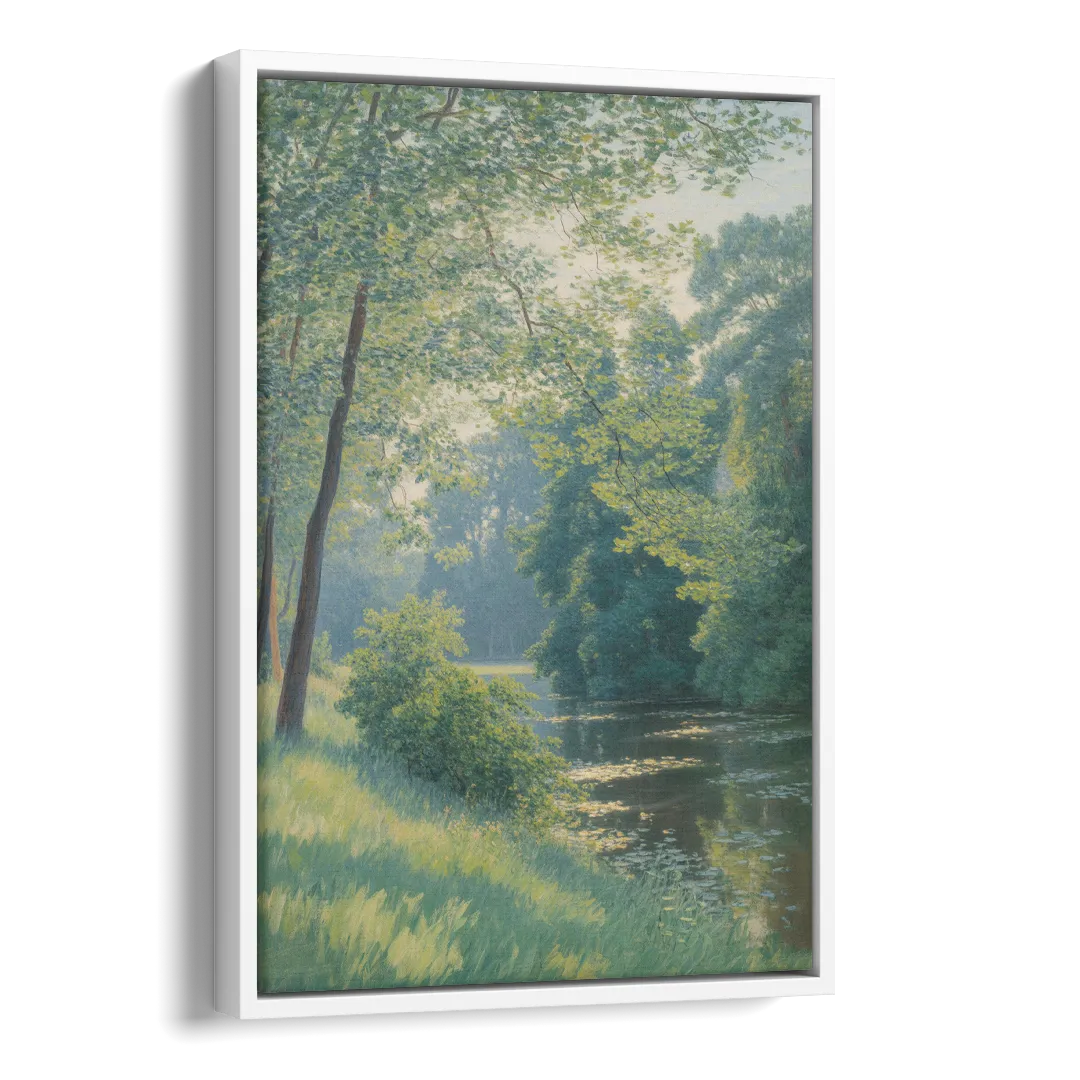 Djurgarden Serenity Side - White Canvas Wall Art
