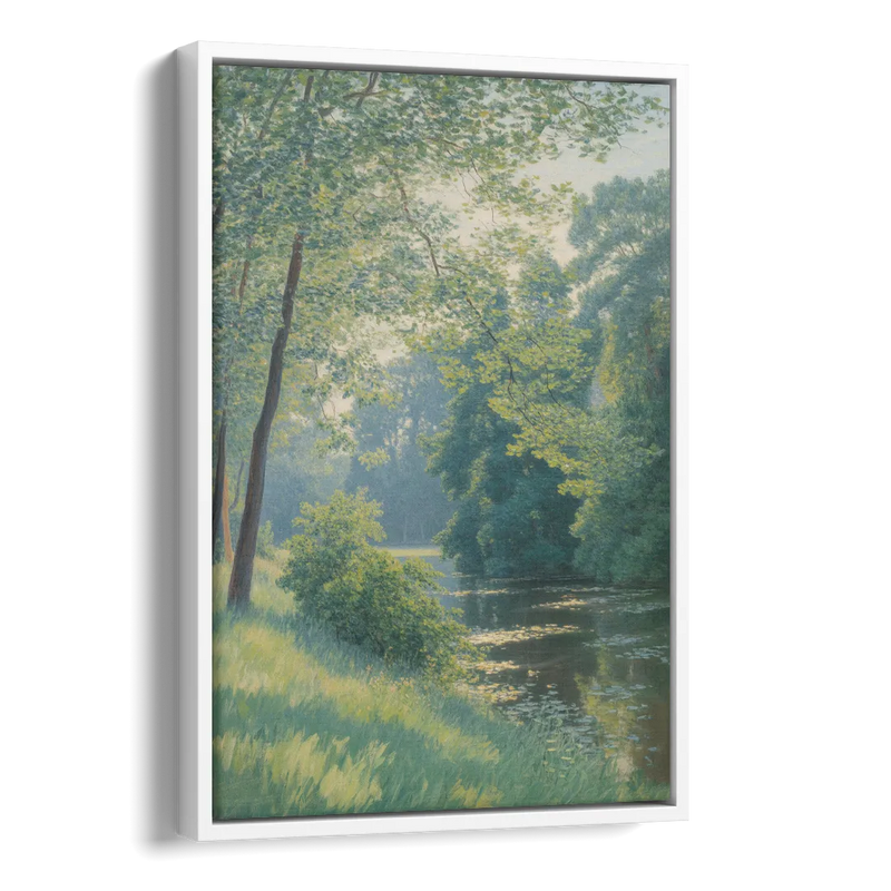 Djurgarden Serenity Side - White Canvas Wall Art
