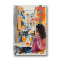 Dolce Far Niente Painting with a Spritz - Canvas Wall Art - Front