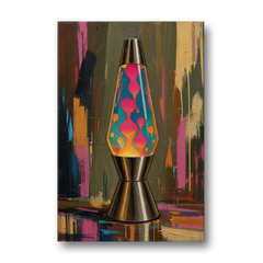 Dorm Wall Decor Lava Lamp in Molten Pink - Canvas Wall Art - Front