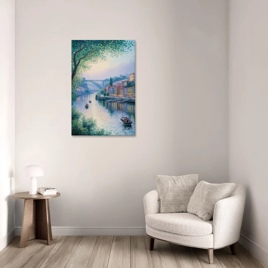 Douro River Serenity - Canvas Wall Art - Sofa - 24x36
