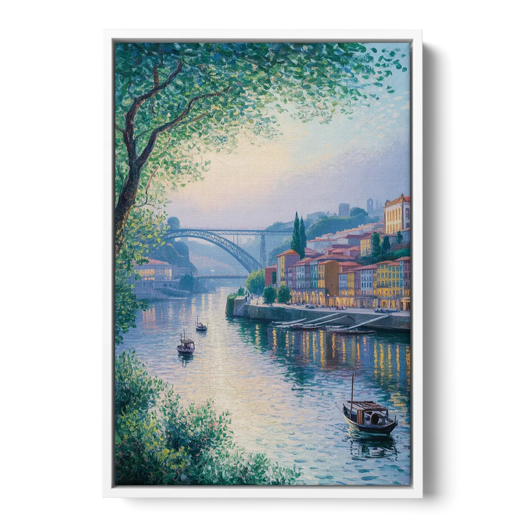 Douro River Serenity Front - White Canvas Wall Art