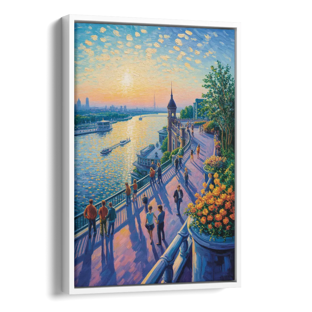 Dufferin Terrace View Side - White Canvas Wall Art