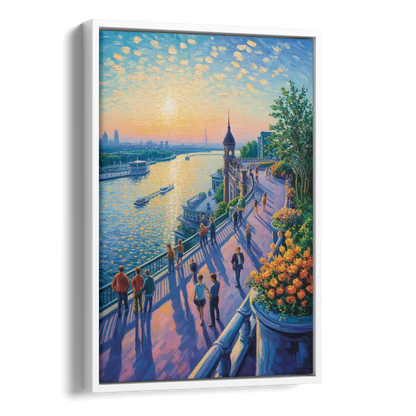 Dufferin Terrace View Side - White Canvas Wall Art