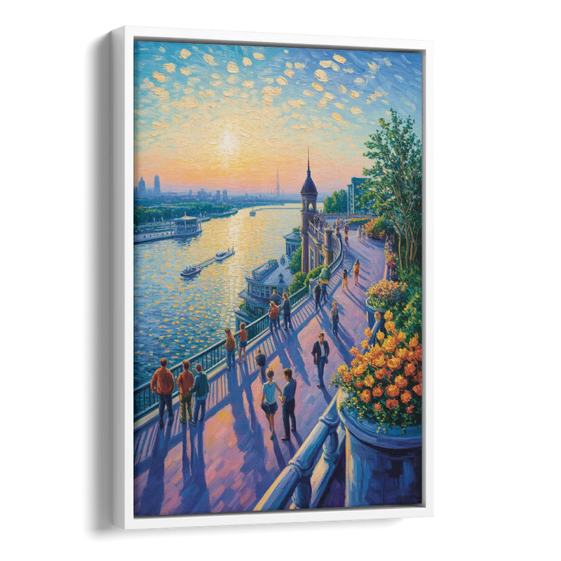 Dufferin Terrace View Side - White Canvas Wall Art