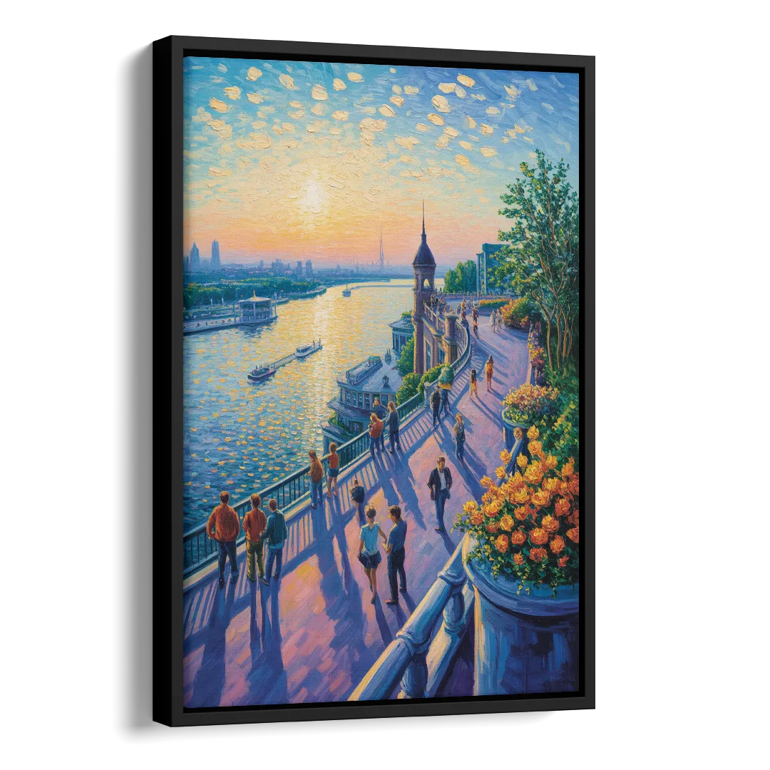 Dufferin Terrace View Side - Black Canvas Wall Art