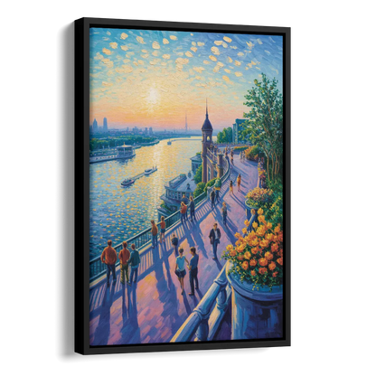 Dufferin Terrace View Side - Black Canvas Wall Art