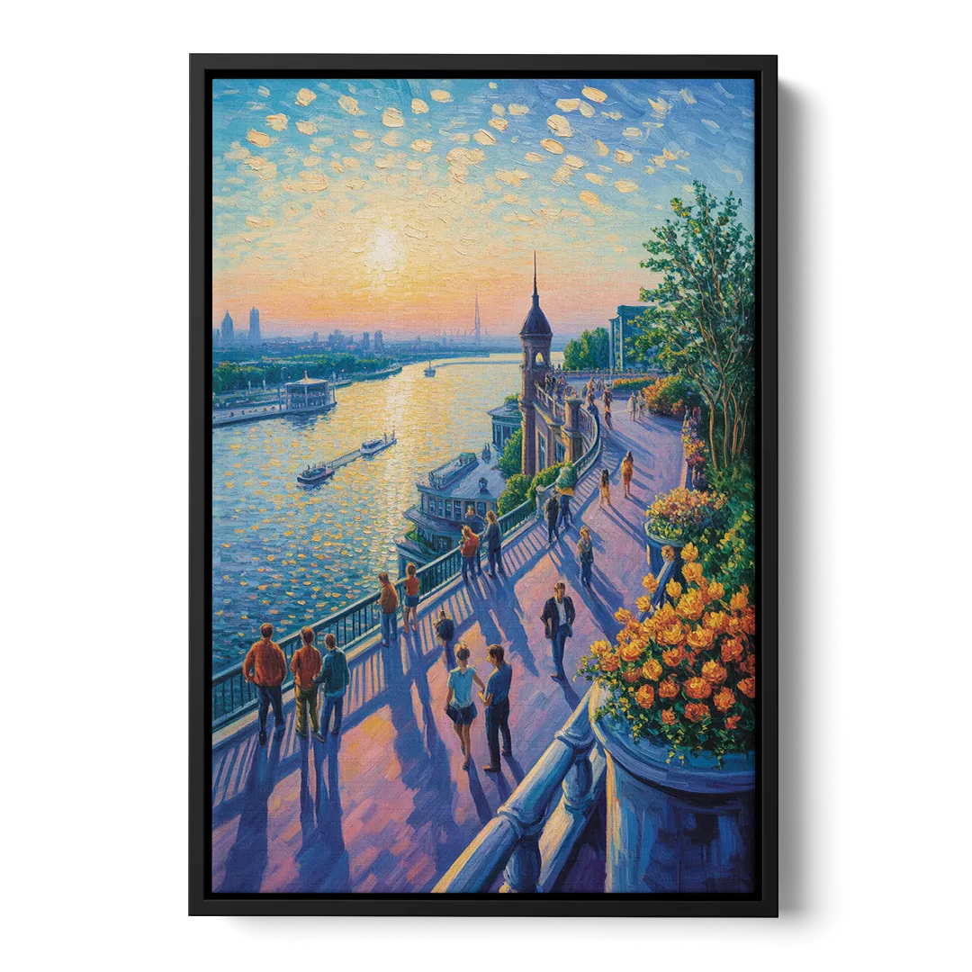 Dufferin Terrace View Front - Black Canvas Wall Art