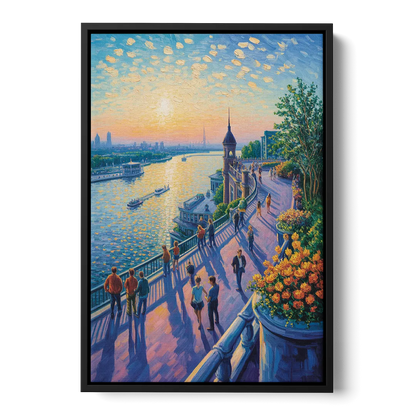 Dufferin Terrace View Front - Black Canvas Wall Art