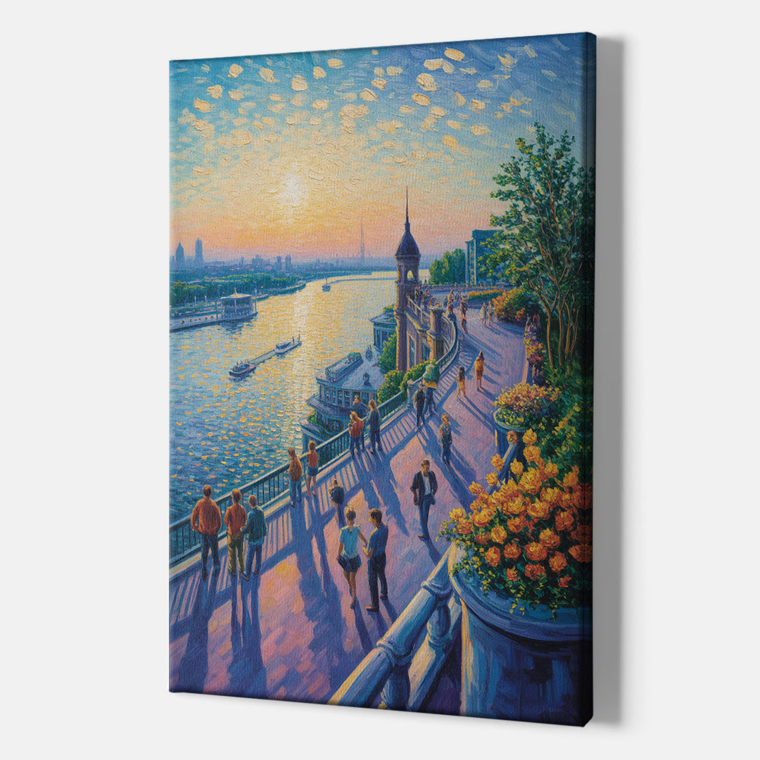 Dufferin Terrace View - Canvas Print Art Sides