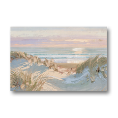 Dune Grass Path to a Pastel Sea for the Bedroom - Canvas Wall Art - Front