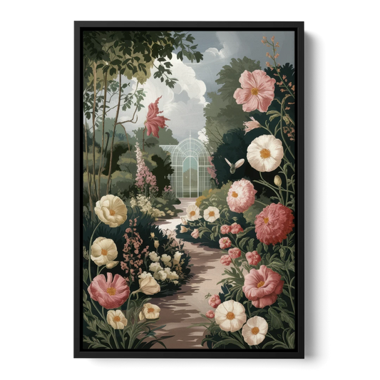 Dunedin Botanical Gardens - Black Framed Canvas Wall Art - Front