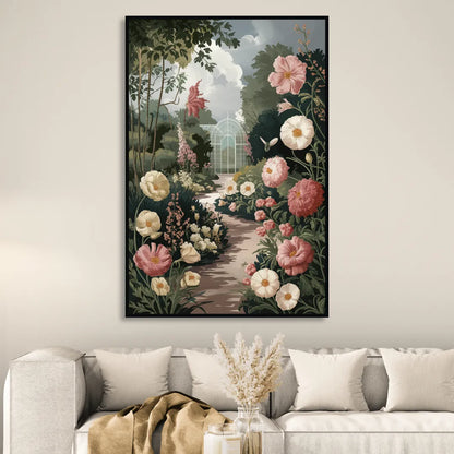 Dunedin Botanical Gardens Living Room - Black Canvas Wall Art