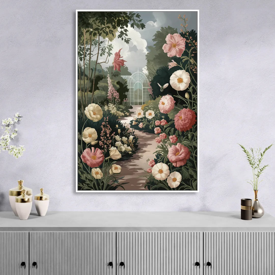 Dunedin Botanical Gardens Living Room - White Canvas Wall Art