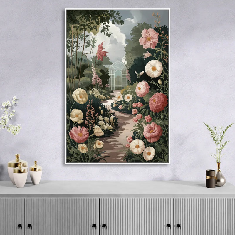 Dunedin Botanical Gardens Living Room - White Canvas Wall Art