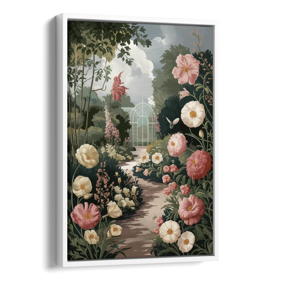 Dunedin Botanical Gardens Side - White Canvas Wall Art