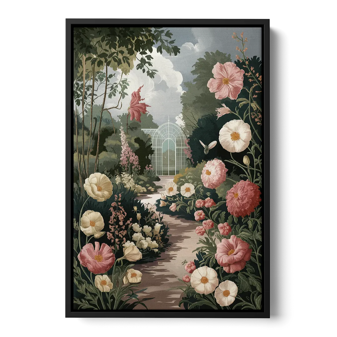 Dunedin Botanical Gardens Front - Black Canvas Wall Art