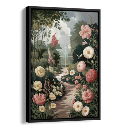 Dunedin Botanical Gardens Side - Black Canvas Wall Art