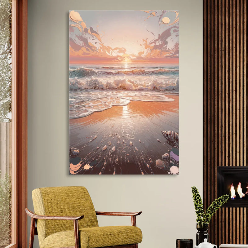Dunedin Coastal Sunrise Sitting Room - Canvas Wall Art