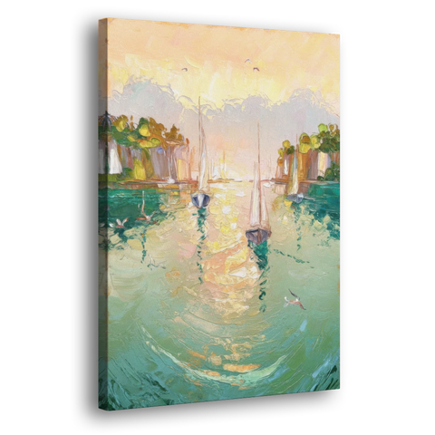 Dunedin Harbor View - Canvas Wall Art - Side