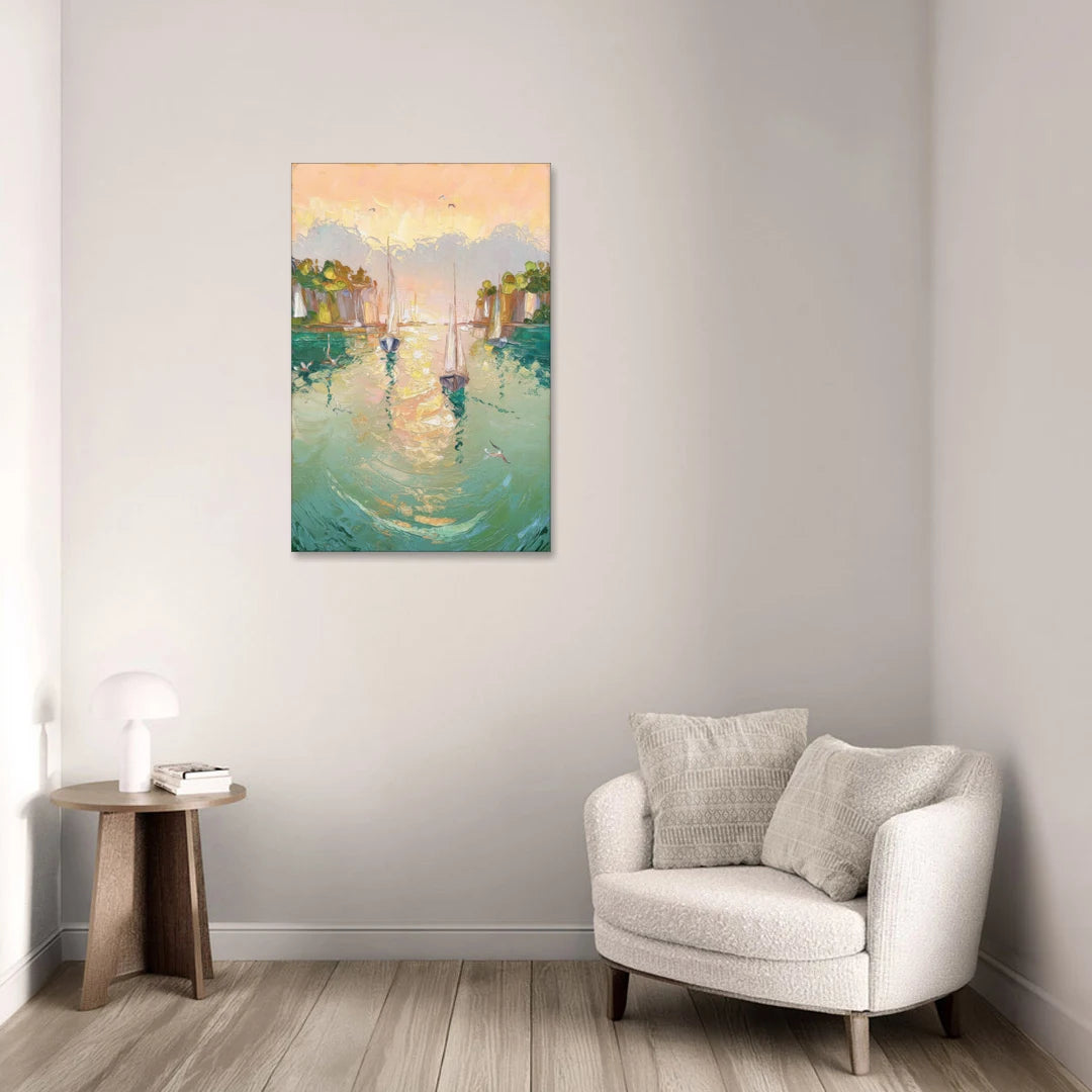 Dunedin Harbor View - Canvas Wall Art - Sofa - 24x36