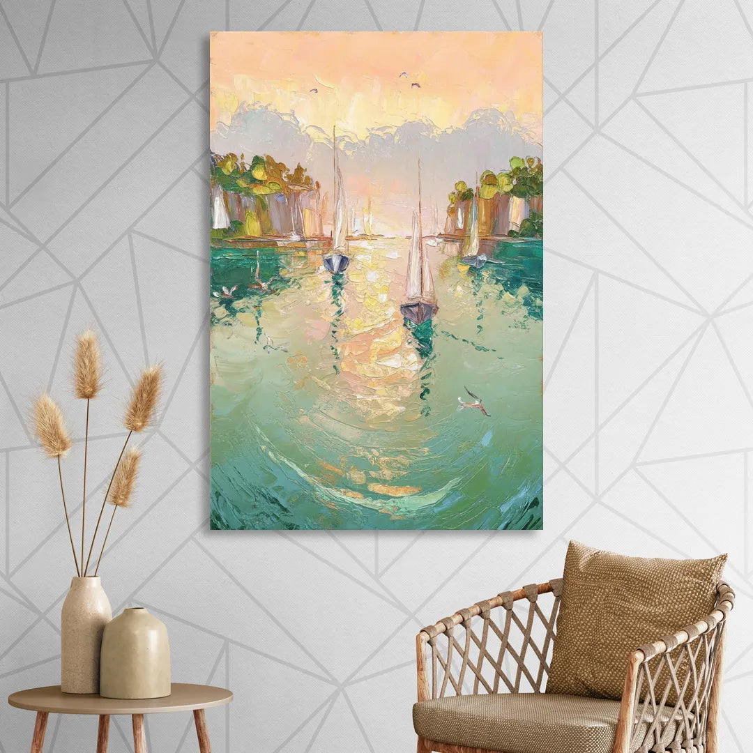 Dunedin Harbor View Sitting Room - Canvas Wall Art