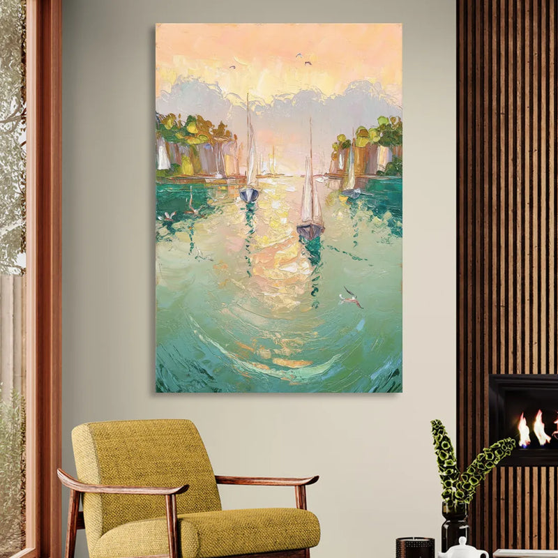 Dunedin Harbor View Living Room - Canvas Wall Art